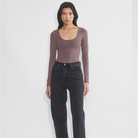 Aritzia Babaton scoopneck contour long sleeve - Picture 3 of 3